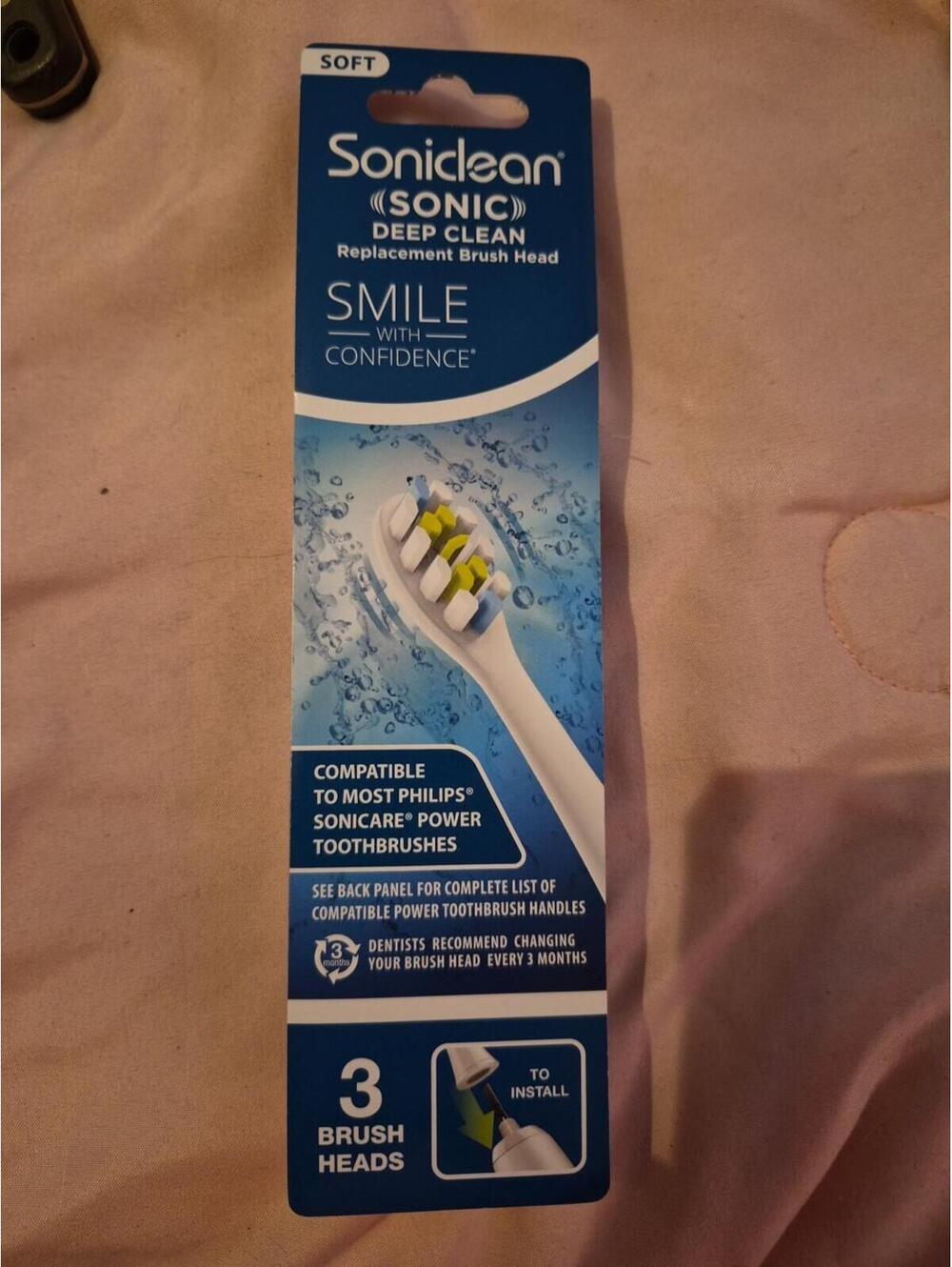 Soniclean Deep Clean Soft Replacement Brush Heads 3 Pack